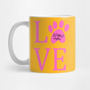 Dog Paw Cat Paw heart love puppy foot kitten Animal symbol Mug